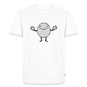 Egg Man Design - Men's Premium Organic T-Shirt - white - Front - Nico (187cm)