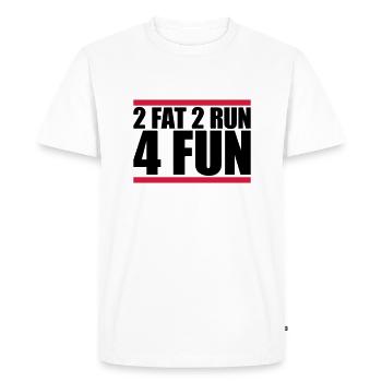 Bar 2 Fat - Men's Premium Organic T-Shirt - white - Front - Nico (187cm)