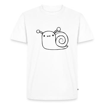 Cute little snail - Men's Premium Organic T-Shirt - white - Front - Nico (187cm)