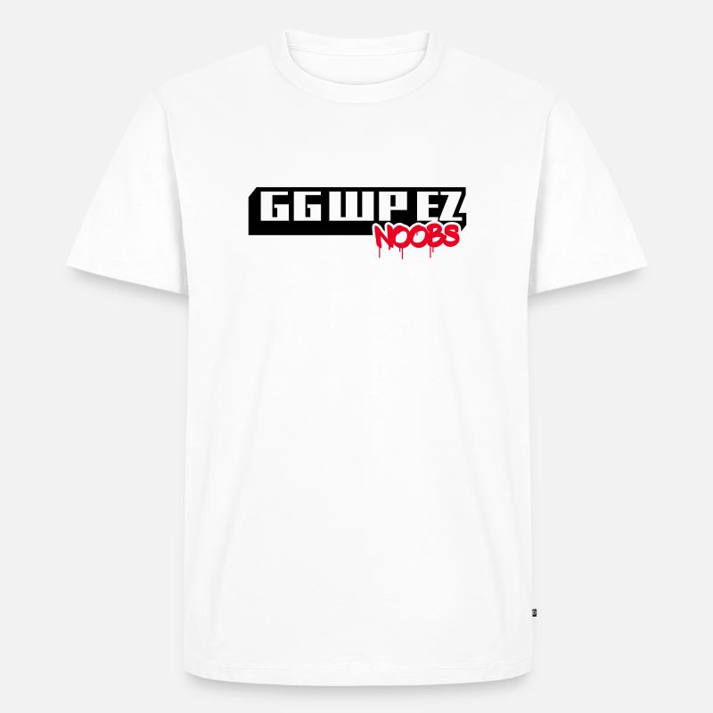 GG WP EZ NOOBS - Männer Premium Bio T-Shirt - Weiß