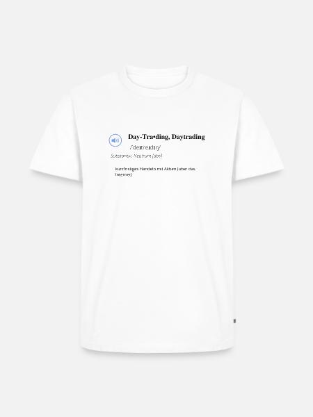 DAYTRADING - Männer Premium Bio T-Shirt - Weiß