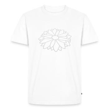 Contour Jolie Fleur Design - T-shirt Premium bio Homme - blanc - Devant - Nico (187cm)