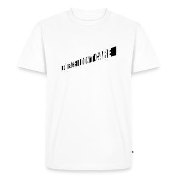 Je me fiche des faits - T-shirt Premium bio Homme - blanc - Devant - Nico (187cm)
