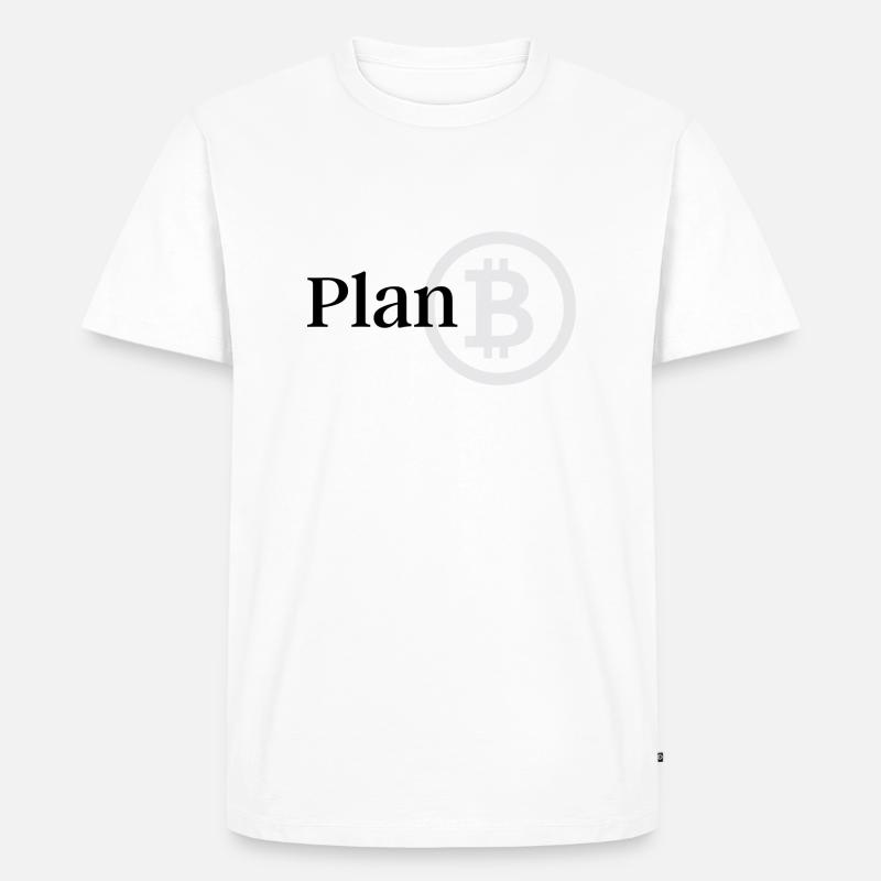 Plan B Bitcoin - Männer Premium Bio T-Shirt - Weiß