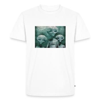 Aliens in the Mist - Men's Premium Organic T-Shirt - white - Front - Nico (187cm)