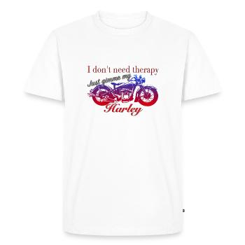 Self-therapy - Men's Premium Organic T-Shirt - white - Front - Nico (187cm)