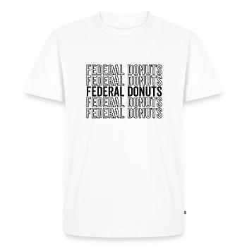Beignets fédéraux - T-shirt Premium bio Homme - blanc - Devant - Nico (187cm)