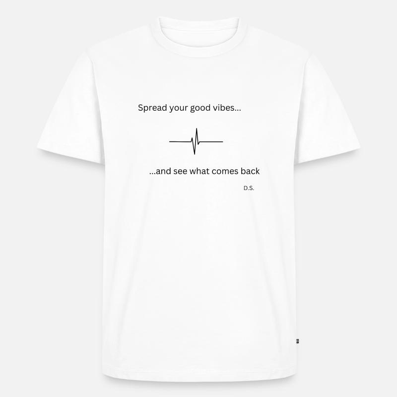 Diffusez vos bonnes ondes - T-shirt Premium bio Homme - blanc