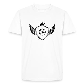 Football crest - Men's Premium Organic T-Shirt - white - Front - Nico (187cm)