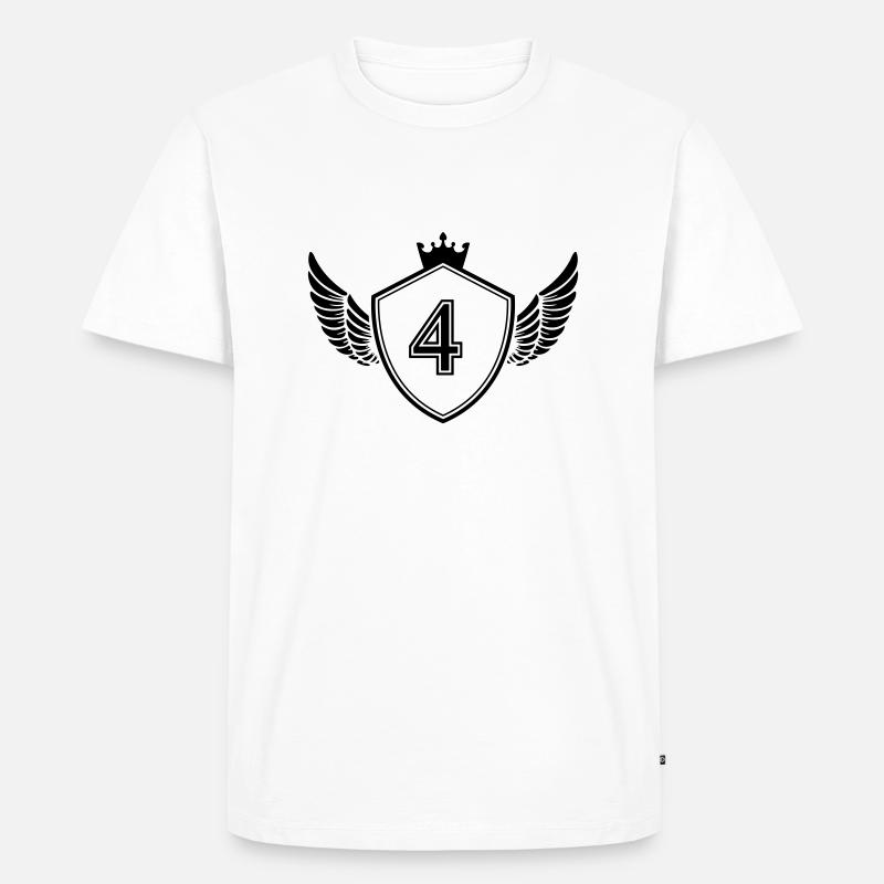 wappen 4 - Männer Premium Bio T-Shirt - Weiß