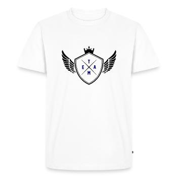 Équipe des armoiries - T-shirt Premium bio Homme - blanc - Devant - Nico (187cm)