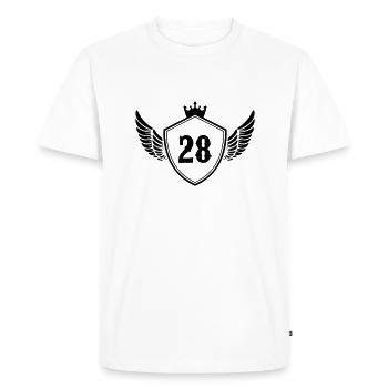 Armoiries 28 - T-shirt Premium bio Homme - blanc - Devant - Nico (187cm)