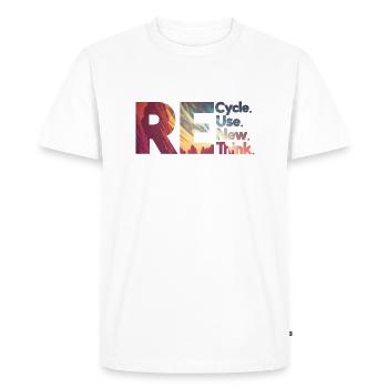 RE. Recycle Reuse Renew Rethink - T-shirt Premium bio Homme - blanc - Devant - Nico (187cm)