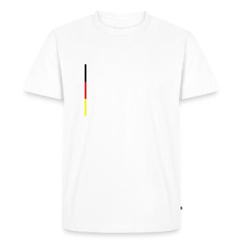 Offizieller Sponsor der Bußgeldstelle - Männer Premium Bio T-Shirt - Weiß - Vorne - Nico (187cm)