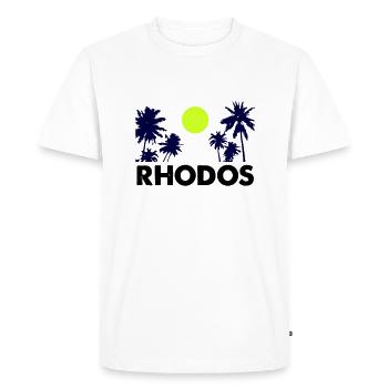 Rhodes - T-shirt Premium bio Homme - blanc - Devant - Nico (187cm)