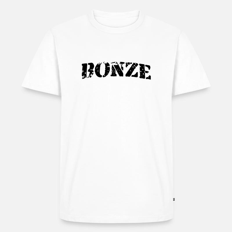 Bomze - Männer Premium Bio T-Shirt - Weiß