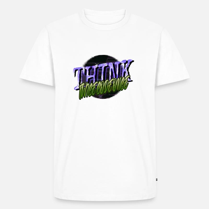 admin computer programming - Men's Premium Organic T-Shirt - white