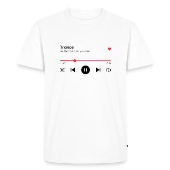 Transe - T-shirt Premium bio Homme - blanc - Devant - Nico (187cm)
