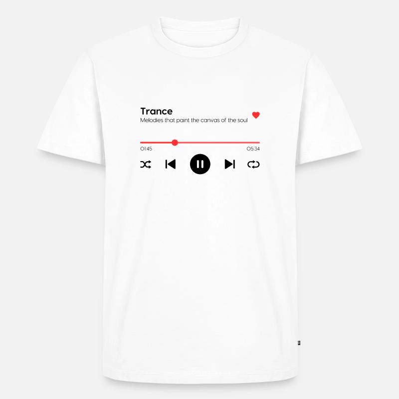 Trance - Männer Premium Bio T-Shirt - Weiß