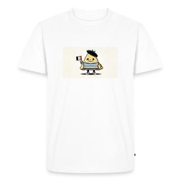 A Breton crêpe - Men's Premium Organic T-Shirt - white - Front - Nico (187cm)