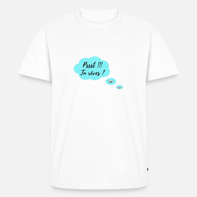 Pssst, du träumst - Männer Premium Bio T-Shirt - Weiß