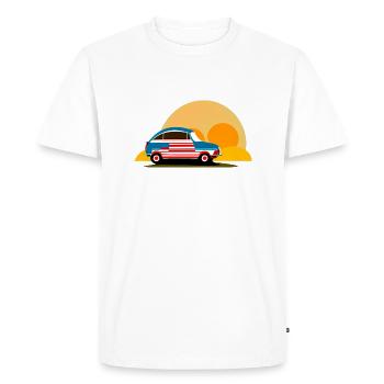 au coucher du soleil - T-shirt Premium bio Homme - blanc - Devant - Nico (187cm)