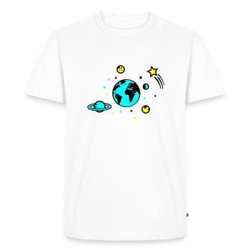 Univers 02 - T-shirt Premium bio Homme - blanc - Devant - Nico (187cm)