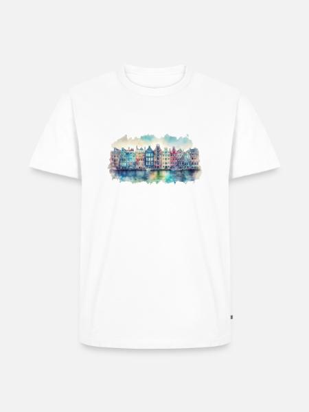 Stadt - Männer Premium Bio T-Shirt - Weiß