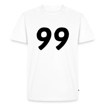 99 - T-shirt Premium bio Homme - blanc - Devant - Nico (187cm)