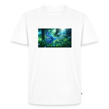 blue butterfly - Men's Premium Organic T-Shirt - white - Front - Nico (187cm)
