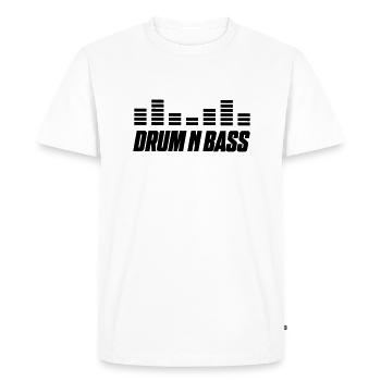 Drum Bass - T-shirt Premium bio Homme - blanc - Devant - Nico (187cm)