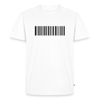 code-barre - T-shirt Premium bio Homme - blanc - Devant - Nico (187cm)