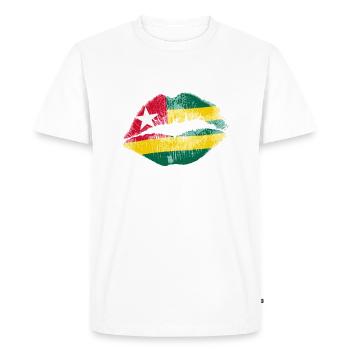 Kiss (Togo) - T-shirt Premium bio Homme - blanc - Devant - Nico (187cm)