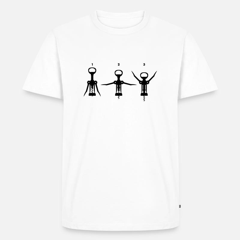 Wein-Workout - Männer Premium Bio T-Shirt - Weiß