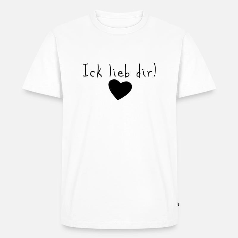 ick lieb dir - Männer Premium Bio T-Shirt - Weiß