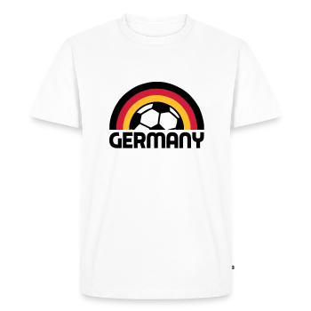 german rainbow soccer - Men's Premium Organic T-Shirt - white - Front - Nico (187cm)