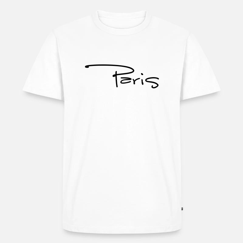 paris1 - Männer Premium Bio T-Shirt - Weiß
