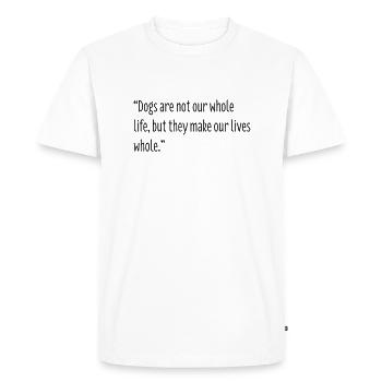 Dog Lovers - Men's Premium Organic T-Shirt - white - Front - Nico (187cm)