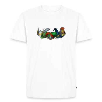 5 chapeaux - T-shirt Premium bio Homme - blanc - Devant - Nico (187cm)