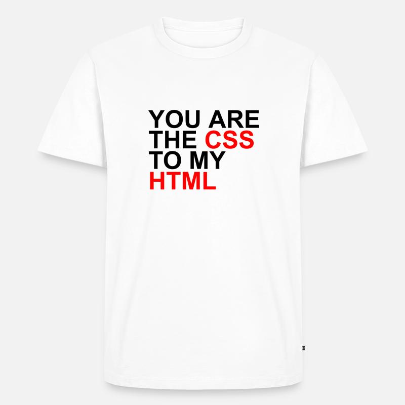 css à mon html - T-shirt Premium bio Homme - blanc