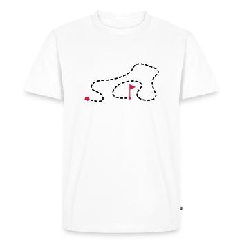 route_1f2 - Men's Premium Organic T-Shirt - white - Front - Nico (187cm)