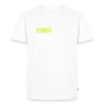 préparateur physique vert noir - T-shirt Premium bio Homme - blanc - Devant - Nico (187cm)