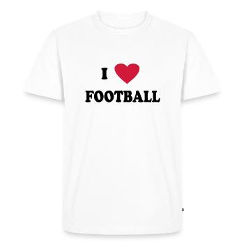 I Love Football - T-shirt Premium bio Homme - blanc - Devant - Nico (187cm)
