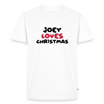 joey loves christmas xmas name - Men's Premium Organic T-Shirt - white - Front - Nico (187cm)
