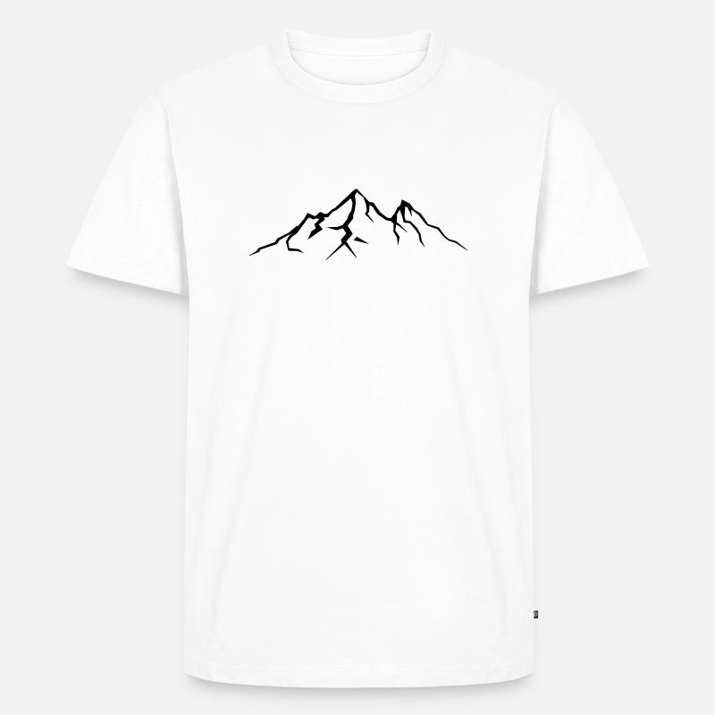 berge - Männer Premium Bio T-Shirt - Weiß