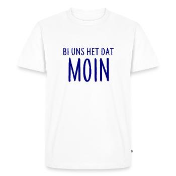 Bi us het dat MOIN - North Sea Baltic Coast North - Men's Premium Organic T-Shirt - white - Front - Nico (187cm)