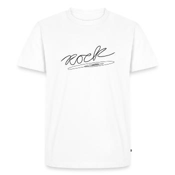 rock - T-shirt Premium bio Homme - blanc - Devant - Nico (187cm)
