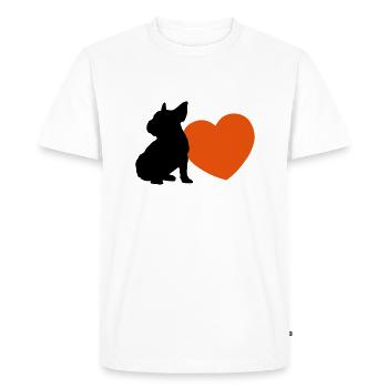 BULLY ET COEUR - T-shirt Premium bio Homme - blanc - Devant - Nico (187cm)