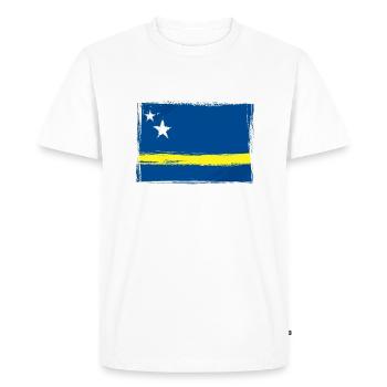 Curacao - Men's Premium Organic T-Shirt - white - Front - Nico (187cm)