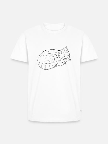 Cat drawing - Men's Premium Organic T-Shirt - white